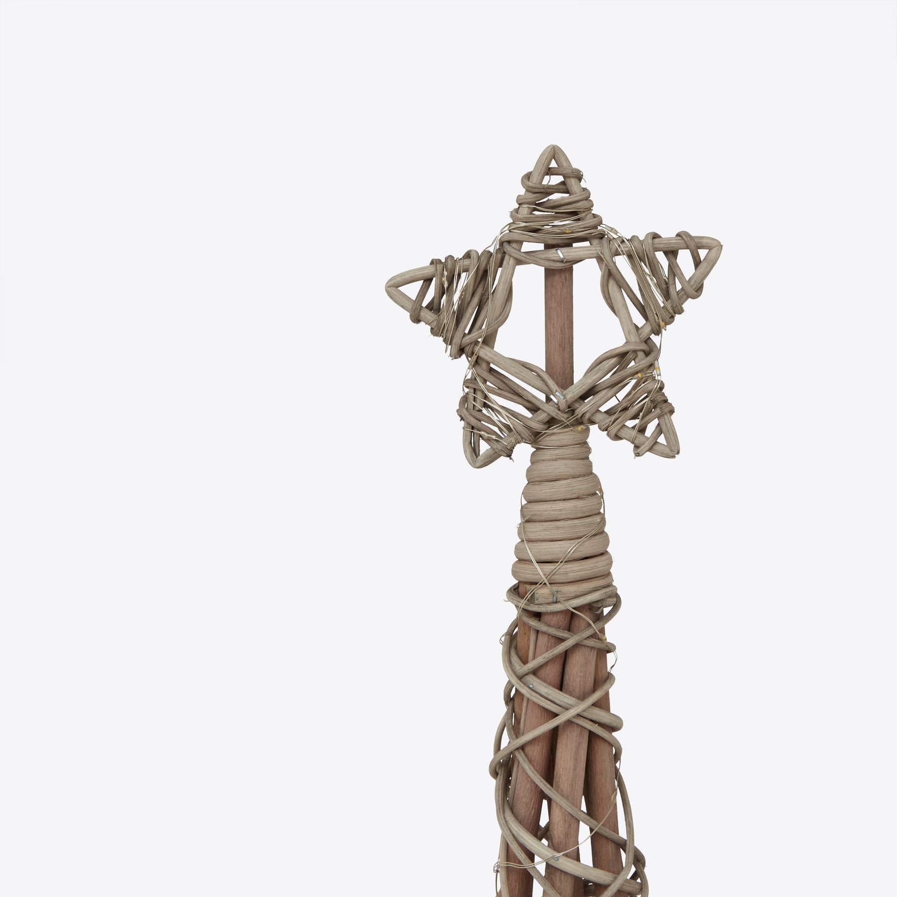 LED Wicker Christmas Tree With Star