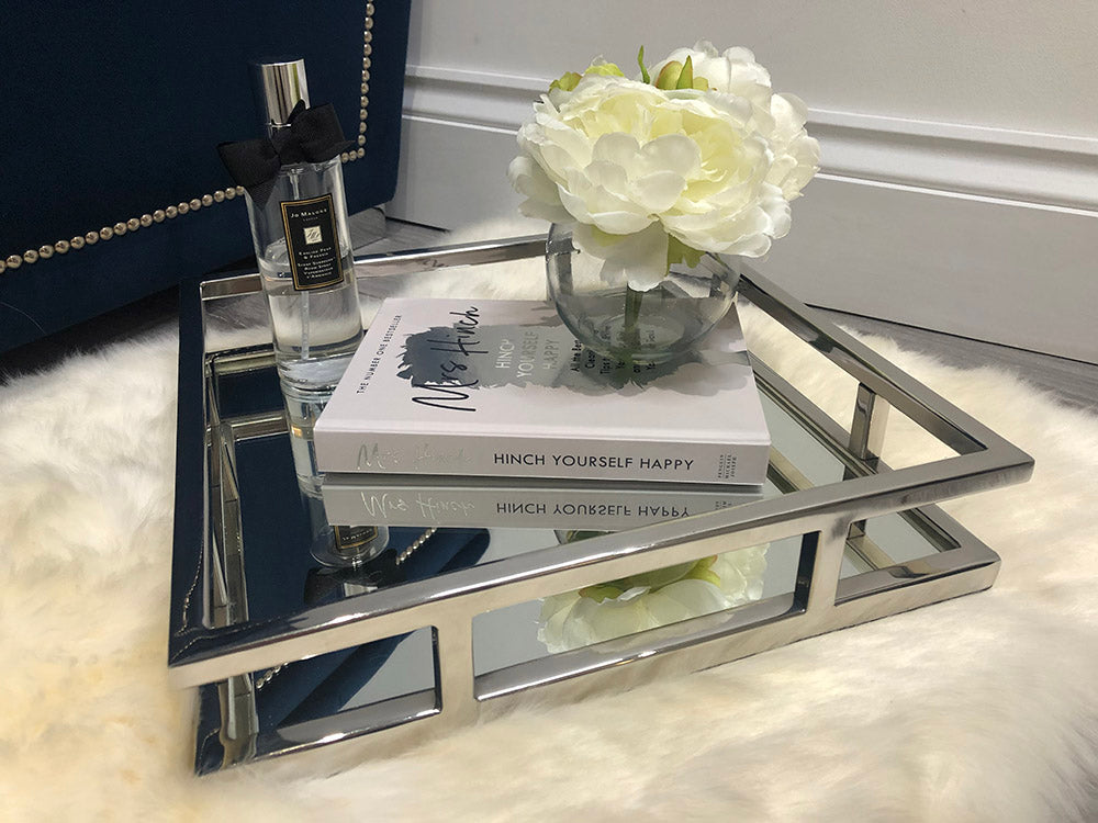 Pembroke Silver Square Mirrored Tray